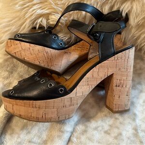 Coach April black  platform sandals, 🖤